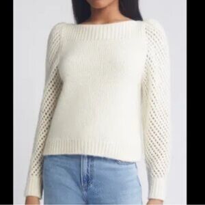 LoveShackFancy Rosie Baby Alpaca Merino Pullover minimalist Luxury capsule S